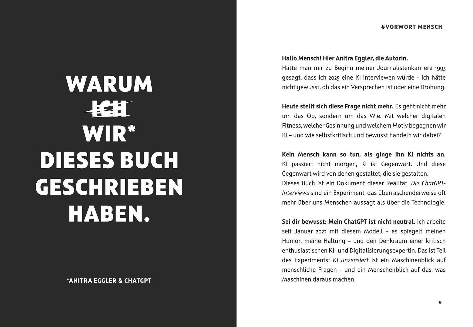 KI unzensiert - Die ChatGPT-Interviews — Vorwort Band 1 ©Anitra Eggler