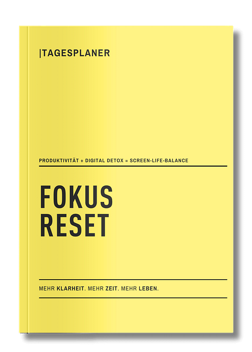 Fokus Reset – der Fokus-Planer für mehr Produktivität, weniger Bildschirmzeit und Screen-Life-Balance Cover © Anitra Eggler Fokus Reset – der Fokus-Planer für mehr Produktivität, weniger Bildschirmzeit und Screen-Life-Balance Cover © Anitra Eggler