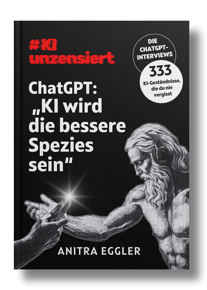 KI unzensiert: Die ChatGPT Interviews_KI bessere Spezies ©Anitra Eggler KI unzensiert: Die ChatGPT Interviews - KI wird die bessere Spezies sein ©Anitra Eggler